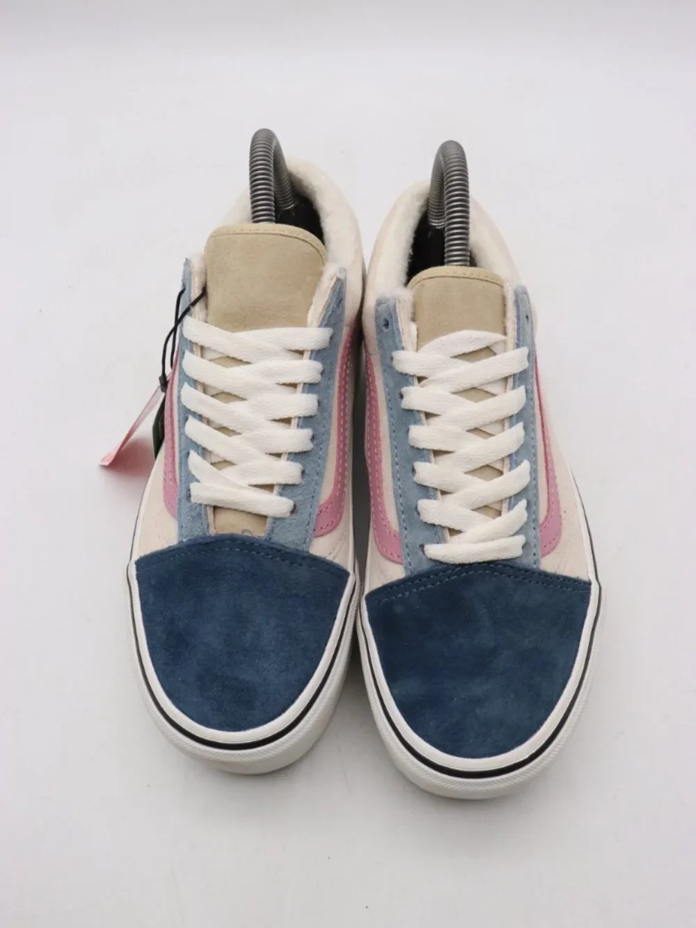 VANS Old Skool Stackform Suede Women's Size 7 Sneakers Blue Tan Lace Up